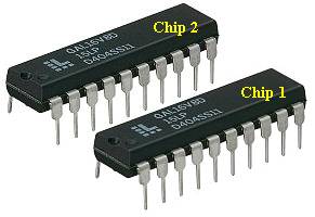 Ein Chipsatz besteht aus zwei GAL22V10