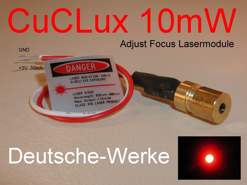 Lasermodul 10mW 650nm rot